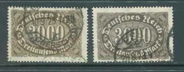 Deutsches Reich Mi-Nr. 254a + 254c gestempelt gepr. Infla Berlin