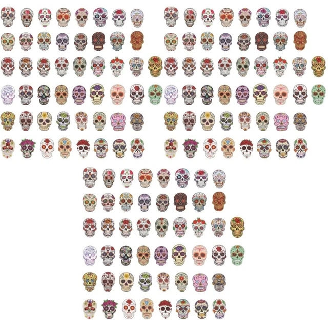 450 pz adesivi Halloween decalcomanie teschio decorazioni computer