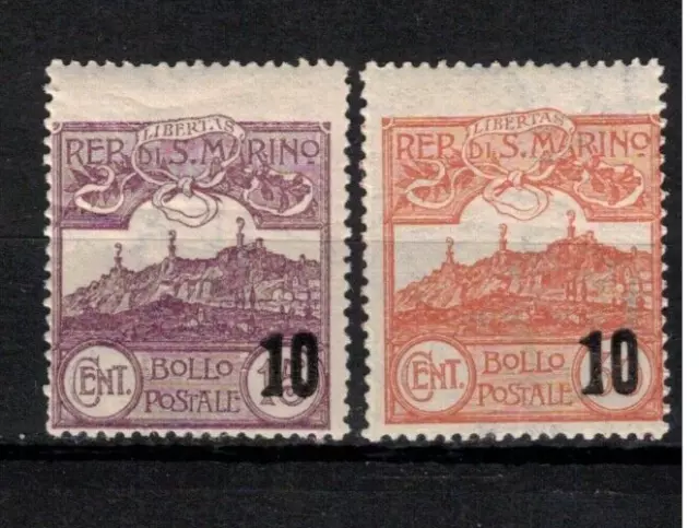 s47837 SAN MARINO 1941 Figure Overprinted 2v