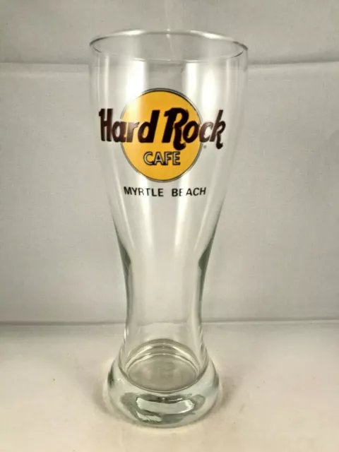 Hard Rock Cafe Myrtle Beach Beer Pint Pilsner Glass 20 oz