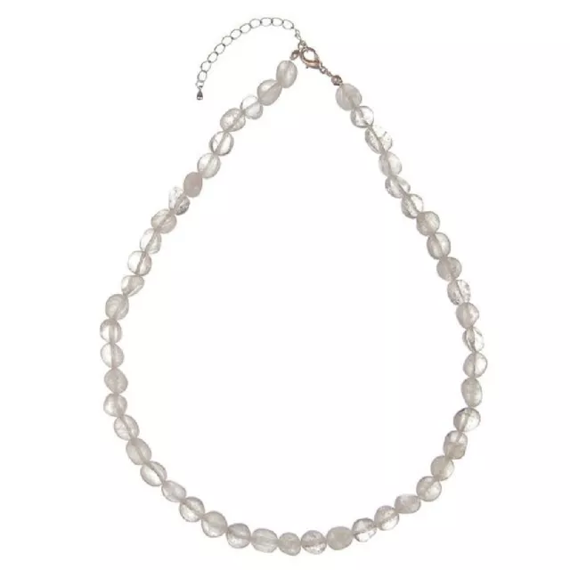 Collier en cristal de roche - Perles pierres roulées