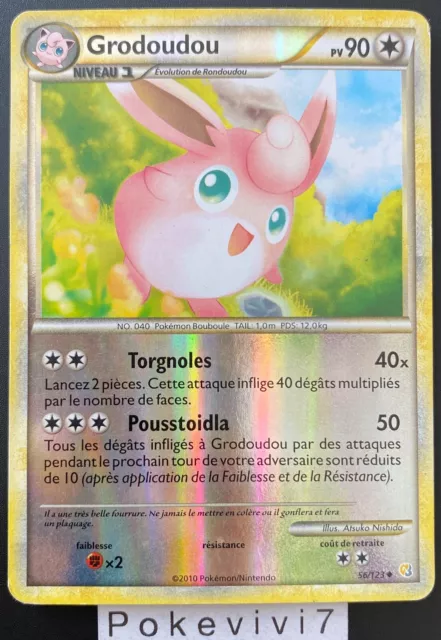 Carte Pokemon GRODOUDOU 56/123 REVERSE HGSS HEARTGOLD SOULSILVER FR OCCASION