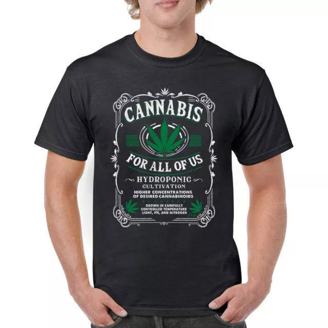 Cannabis For All T-shirt Funny 420 Weed Pot Leaf Smoking Marijuana Men's Tee