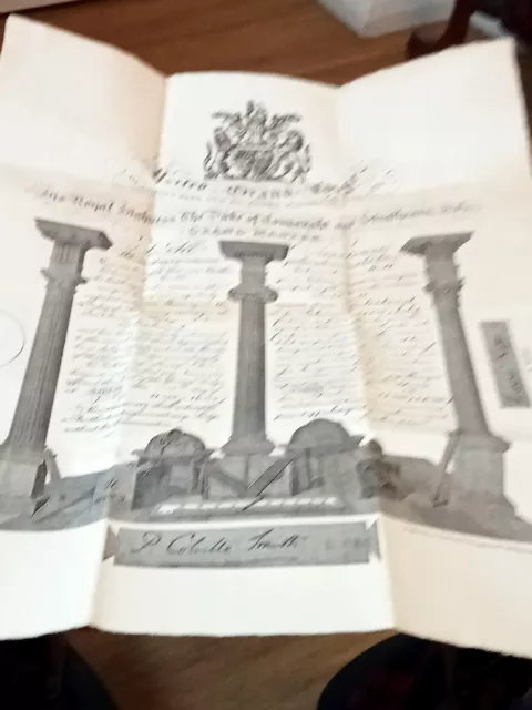 A Certificate Of Membership To The Freemasons From 1937 For The Gateshead Lodge