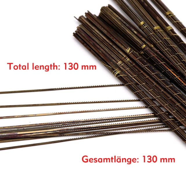 12X Scroll Saw Blades - 130mm Long Woodworking Jewellery saw blades Tools 3