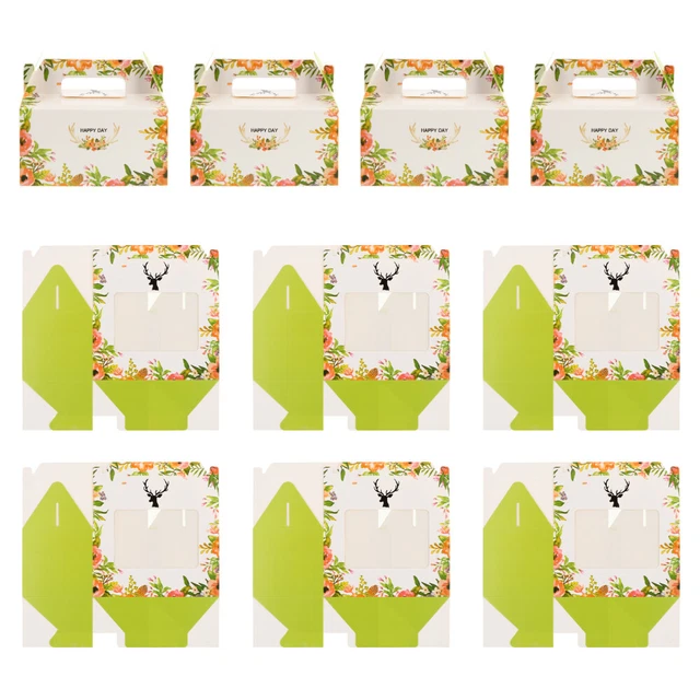10 pz contenitori scatola cupcake con coperchi 2 cavità supporto imballaggio