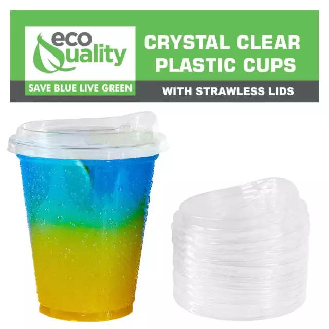 [1000 Sets] 16 oz Clear Coffee Cups with Strawless Sip Lids, Clear Plastic  Cups, Disposable Coffee Cups with Lids, Iced Coffee Cups ( 1000 Cups with