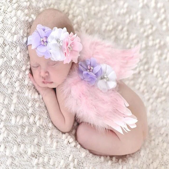 Servizio fotografico bambino ali angelo + fascia * set fotografia neonato costume moda