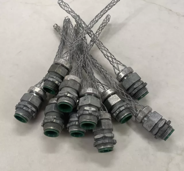 (10) PASS & SEYMOUR BOX40 FLEXCOR STRAIN RELIEF BOX CONNECTOR 1/2" (Lot Of 10)
