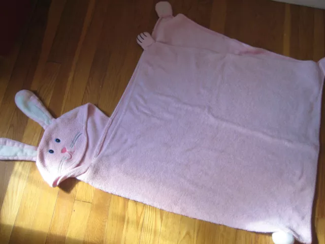 L L haricot polaire à capuche rose COUVERTURE LAPIN enfant robe bébé lapin sweat à capuche de Pâques ll 3