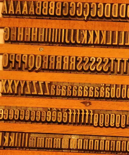 Prägeschrift 6,5mm Messingschrift Buchbinder Messing Buchbinden Vergoldepresse