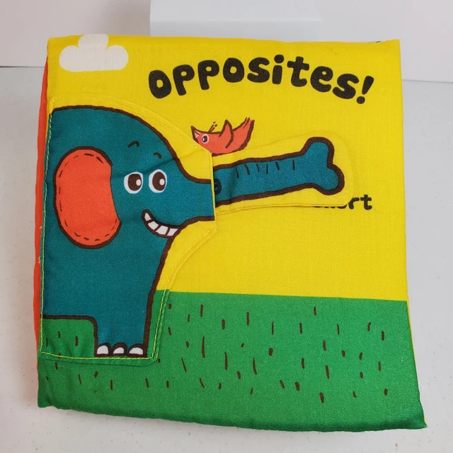 Melissa & Doug Soft Activity Baby Cloth Book Peekaboo Opposites Washable
