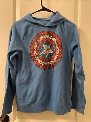 Epic Threads Marvel Boys Captain America Super Hero Sweatshirt Hoodie XL Blue