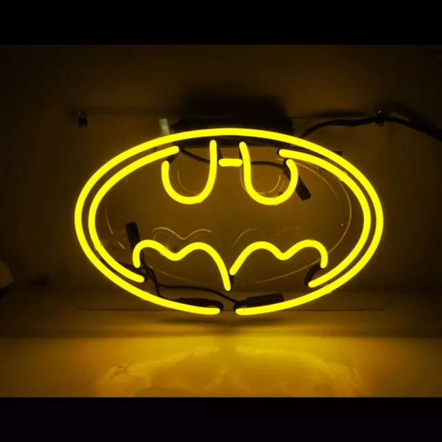 Batman Neon Sign Light Home Room Wall Hanging Beer Bar Pub Artwork Decor 14"x9"