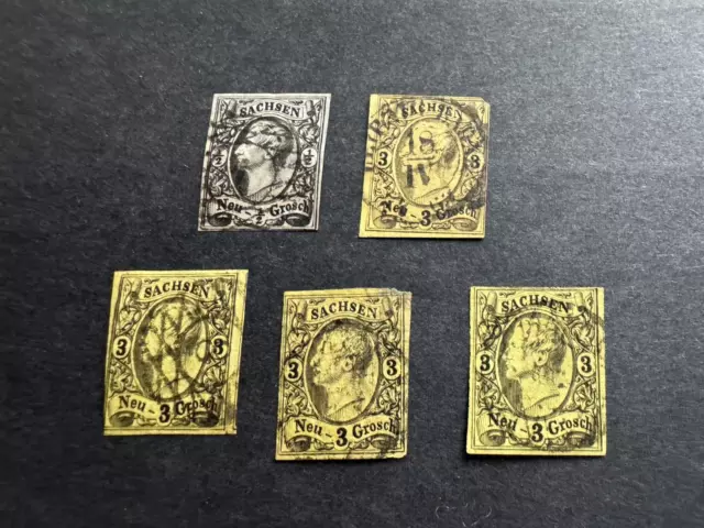 AD Sachsen Lot Mi. Nr. 8 I, 11 , gestempelt, Mi. 88.-