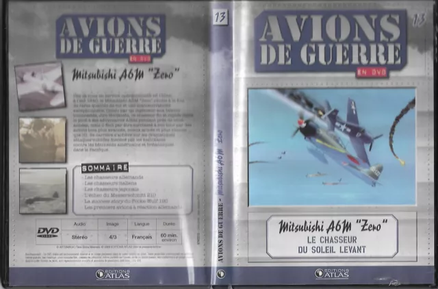 DVD avions de guerre n° 13, Mitsubishi A6M Zéro, chasseur, aviation, éds Atlas