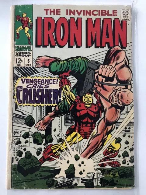Comic, Marvel, Iron Man #6, Vol. 1, 1968, The Crusher Appearance