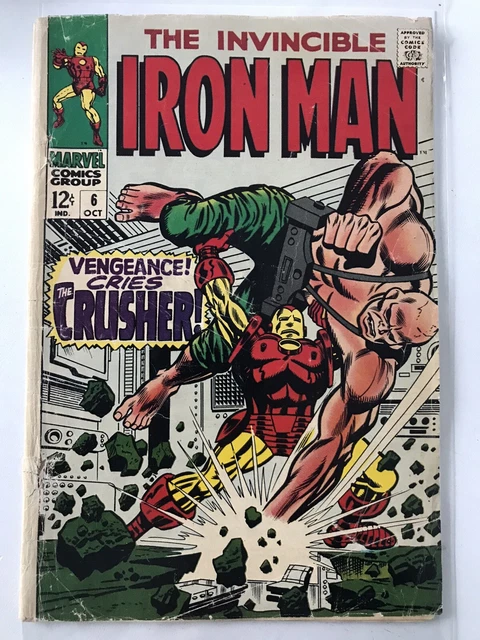 Comic, Marvel, Iron Man #6, Vol. 1, 1968, The Crusher Appearance