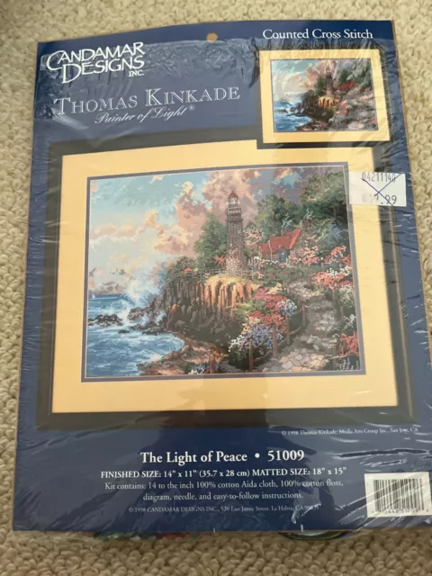 Counted CROSS STITCH / The Light of peace / Thomas Kinkade complete kit