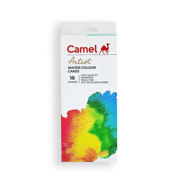 Camel Artist Watercolor Cakes For Students With High Quality 18 Shades