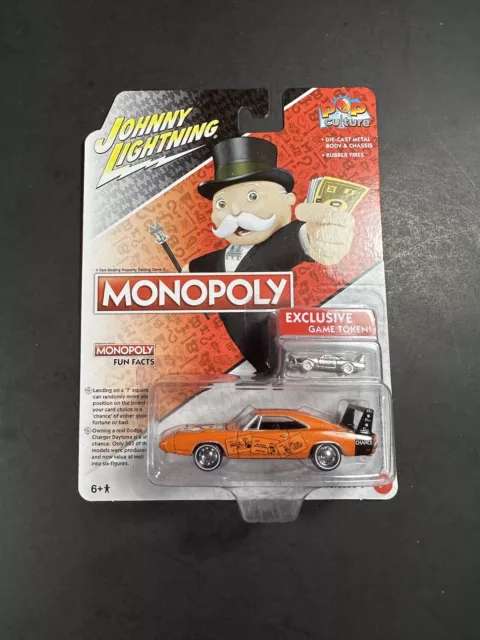 Dodge Charger 1969 Daytona Monopoly Johnny Lightning 1/64 New Diecast Model Car