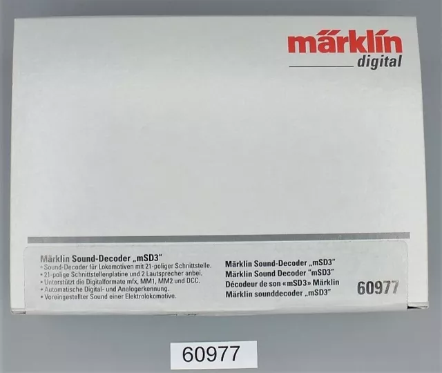 Märklin 60977 SoundDecoder mSD3 #NEU in OVP#