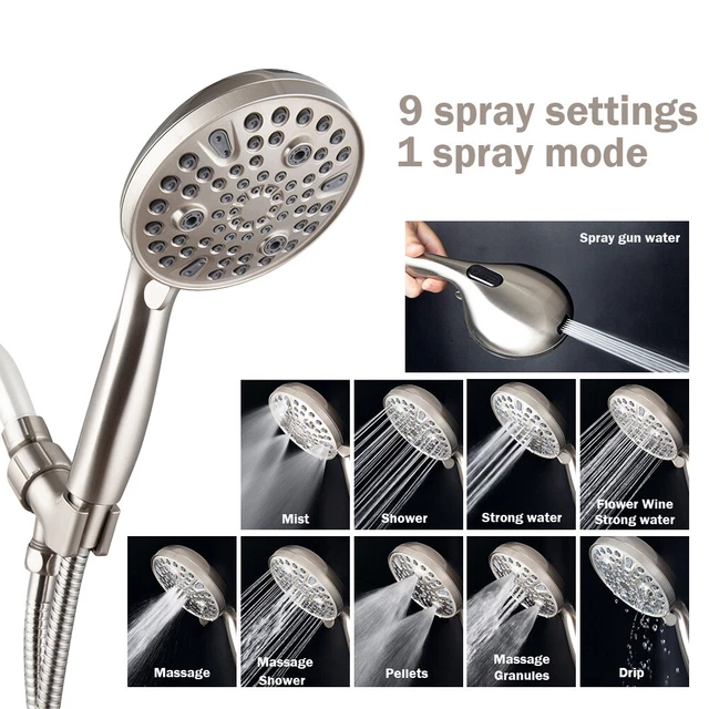 Cabezal de ducha de lluvia ajustable cabezal de ducha de mano accesorios de baño desmontables