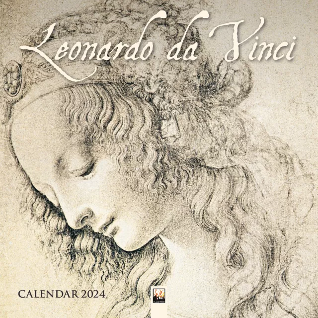 LEONARDO DA VINCI Wall Calendar 2024 (Art Calendar) Original Flame