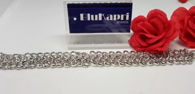 Bracciale donna elegante Blukapri rodiato bagno argento