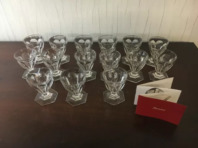2 verres à vin blanc modèle Bourbon en cristal de Baccarat (prix à la pièce)