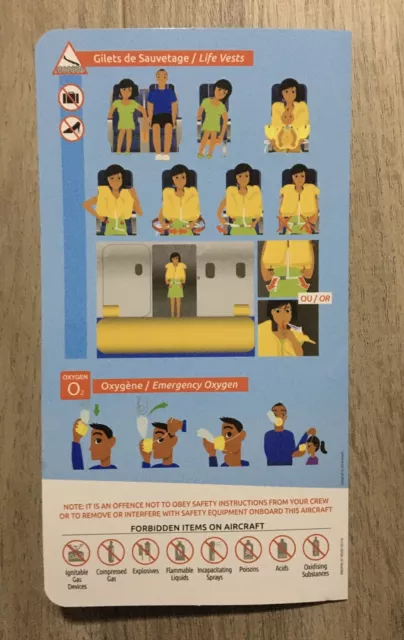 Safety Card AIR CARAIBES Airbus A330-200/A330-300 3