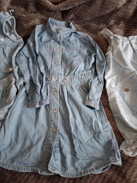 Bundle Girls Denim Dresses Playsuit Outfit Age 3-4/4-5yrs Next George Nutmeg 4