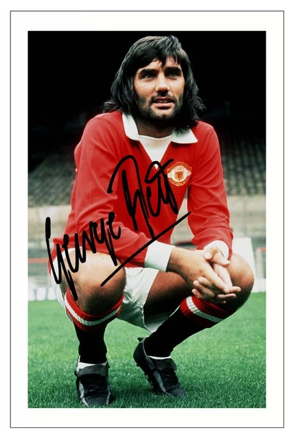 GEORGE BEST Sgned Autograph PHOTO Sgnature Prnt NORTHERN RELAND