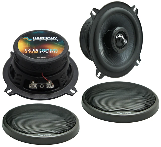 Fits Jeep Comanche Pickup 1985 Front Door Replacement Harmony HA-C5 Speakers