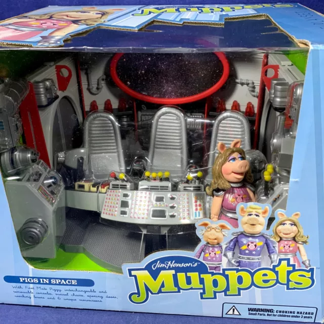 New PIGS IN SPACE DELUXE PLAYSET Miss Piggy MUPPET SHOW Jim Henson PALISADES