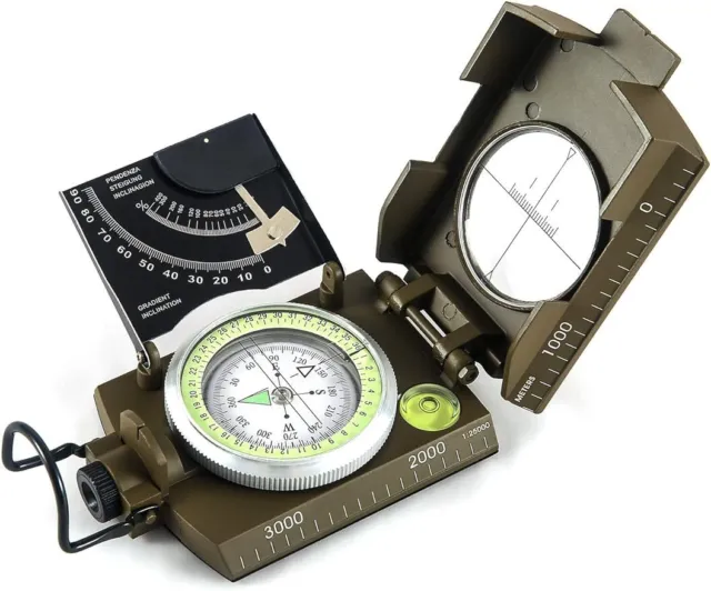 Multifunctional Military Sighting Navigation Compass w/ Inclinometer for Hiking 2