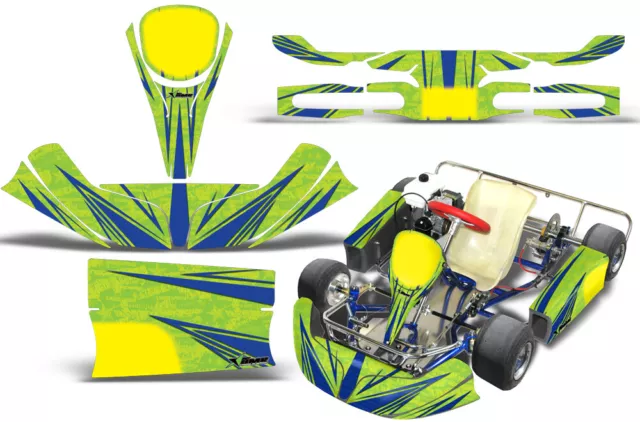 Go-Kart Graphics kit Decal for KG Kids Kart Contender Blue Green