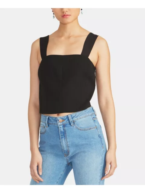 RACHEL ROY Womens Sleeveless Square Neck Crop Top