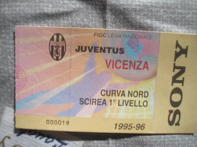 Juventus Vicenza 1995-96 Biglietto Ticket Football 95/96 Campionato Calcio