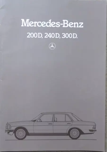 Mercedes 200D 240D 300D W 123 W 123 Prospekt Brochure von 12/1981, 36 Seiten