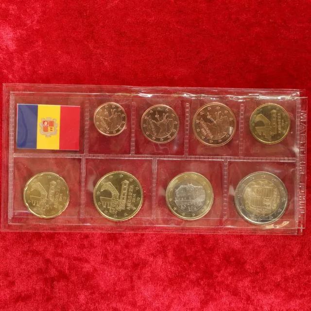 Monedas de Andorra juego de monedas monedas KMS 1 céntimo - 2 euros fresco 2014 2017