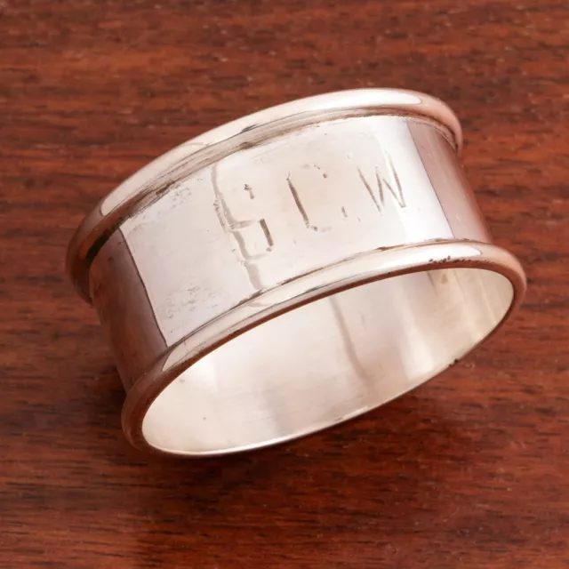 Cartier Sterling Silver Napkin Ring Simple Refined 20Thc Monogram Scw