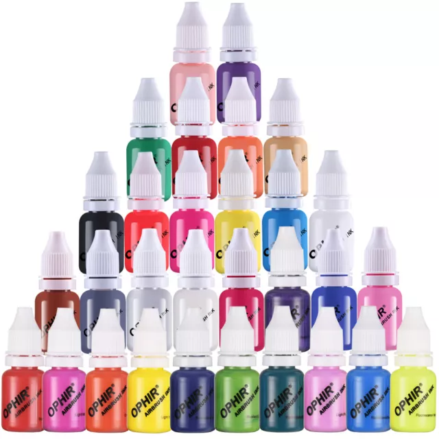 OPHIR Nail Art Airbrush Farbe Tinte Nagel Politur 30 Zur Auswahl 10ML / Flasche
