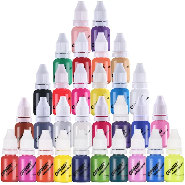 OPHIR Nail Art Airbrush Paint Ink Nail Polish 30 Colours to Choose 10ML/Bottle