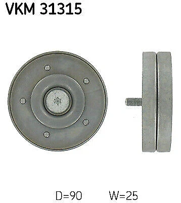 SKF VKM 31315 Poulie de déviation/guide, courroie trapézoïdale pour AUDI,...