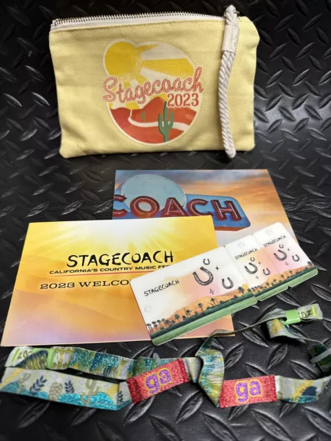 Stagecoach Music Festival 2023 2 Wrist Band Purse Pouch Limited Edition New