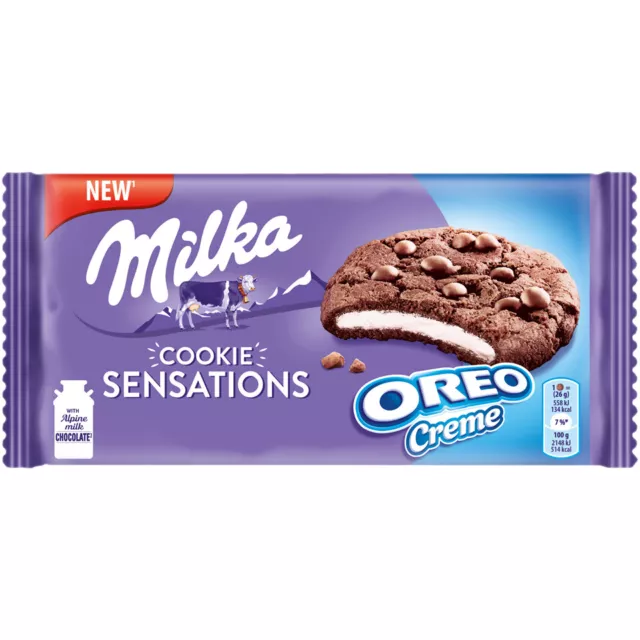 Oreo cream biscuits Milka, Biscuiti cu crema Oreo 156g