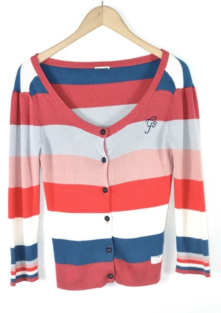 G-Star Pull Femme Cardigan Rayé Modal/Coton Sz M/L