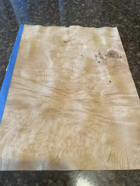 White Ash Burl wood veneer 6” X 6” raw no backer