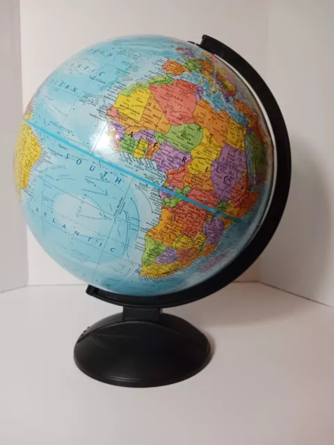 Globe Master 12” Geographic Globe 2009 With Meridian Bar In Excellent Condition